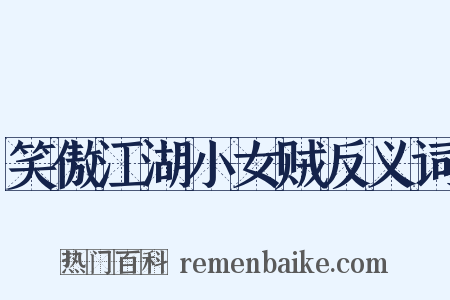 笑傲江湖小女贼反义词是什么意思的图片